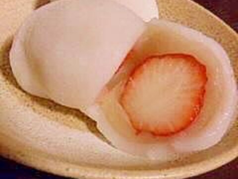 レンジで簡単☆おいしいイチゴ大福♪